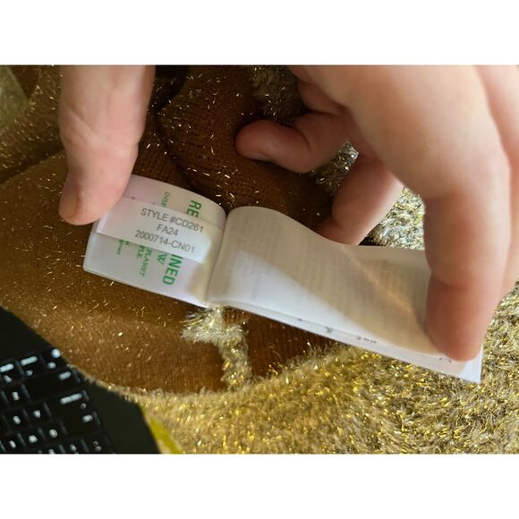 NWT J.Crew Gold Sparkle Sweater Jacket - Picture 9 of 11